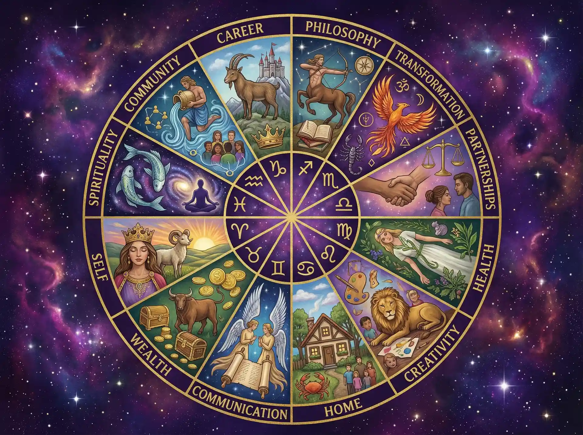 十二宫位解析 - 桃红色世界进站官网 | 占星学知识
